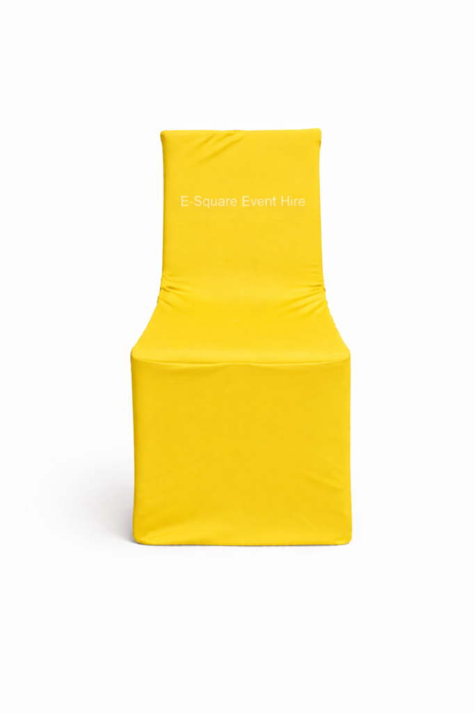 Kids Chair Cover Yellow Hire - E-Square Party Hire