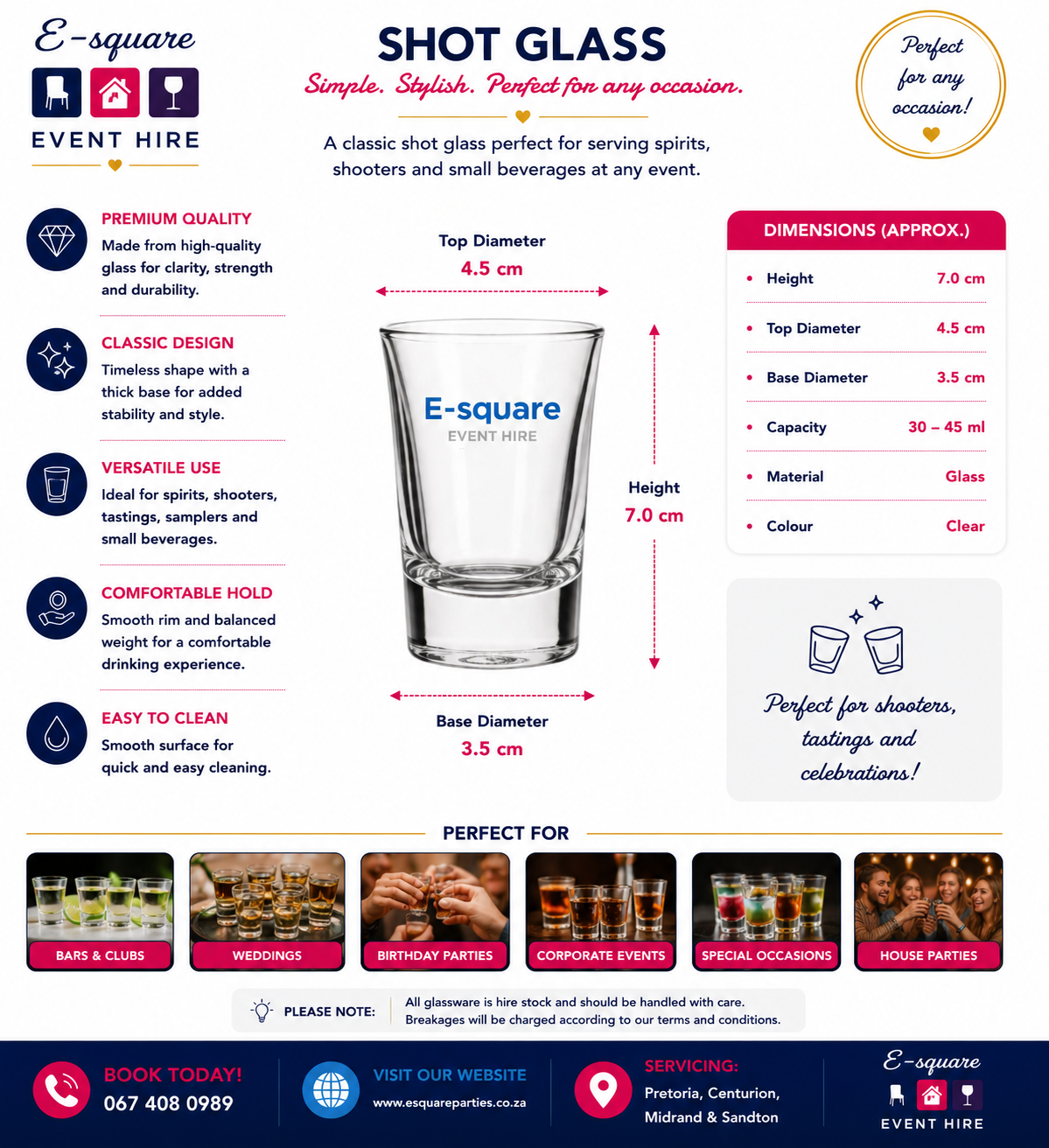 Shooter Glass Hire - Image 2