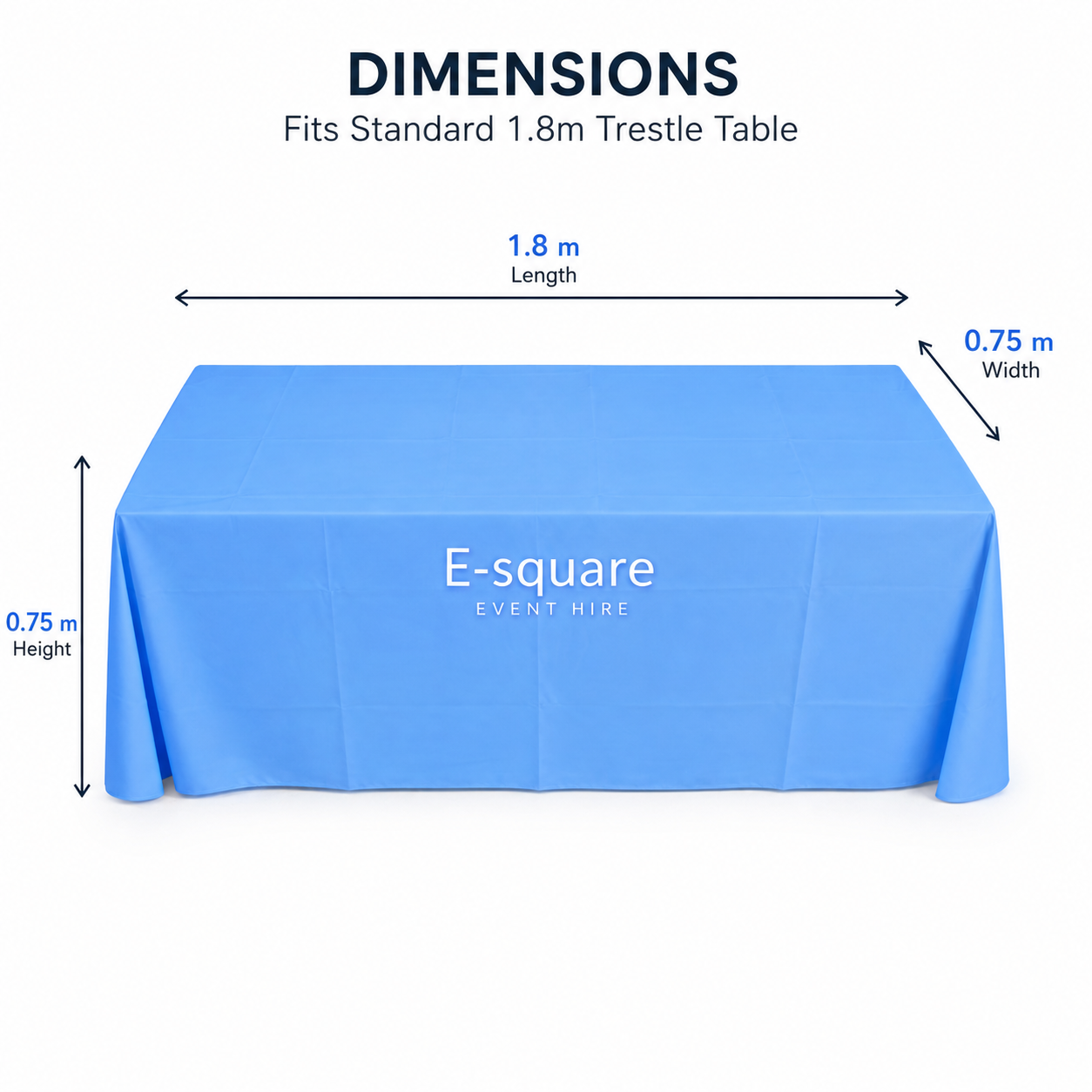 Large Tablecloth Sky Blue (Hire) - Image 2