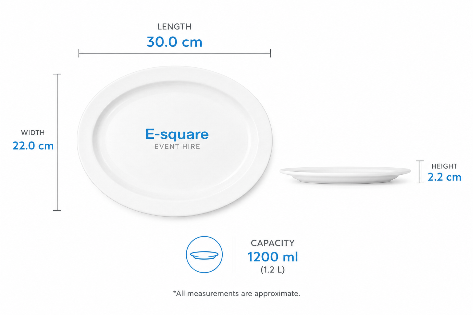 Dinner Plate White Hire - Image 2