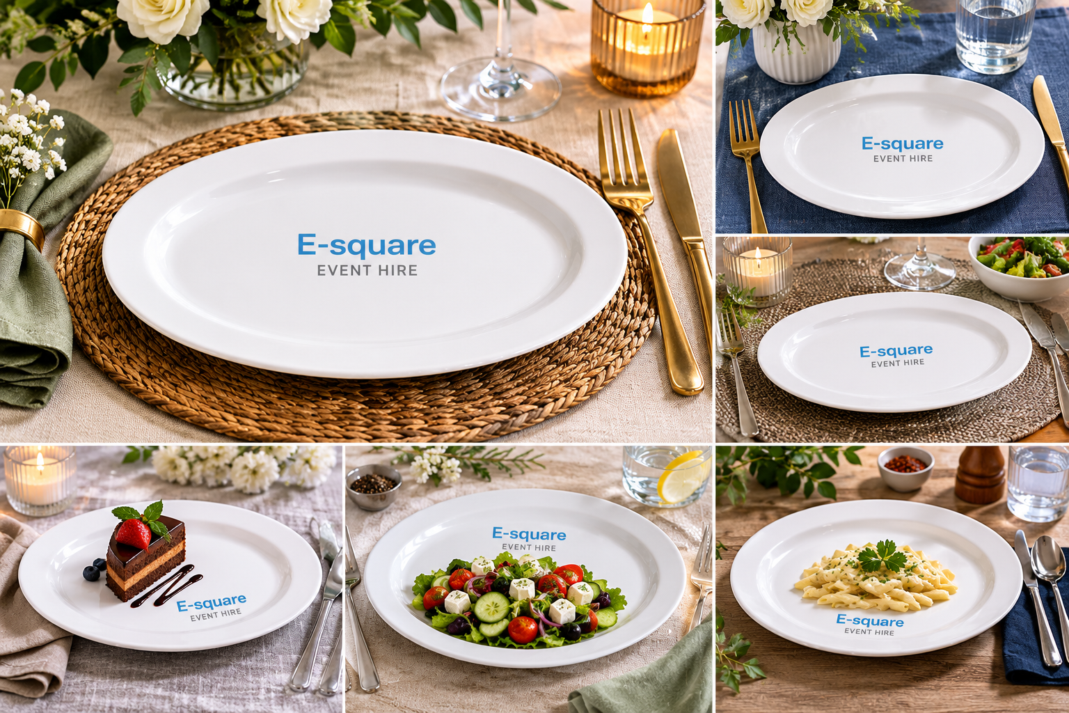 Dinner Plate White Hire - Image 3