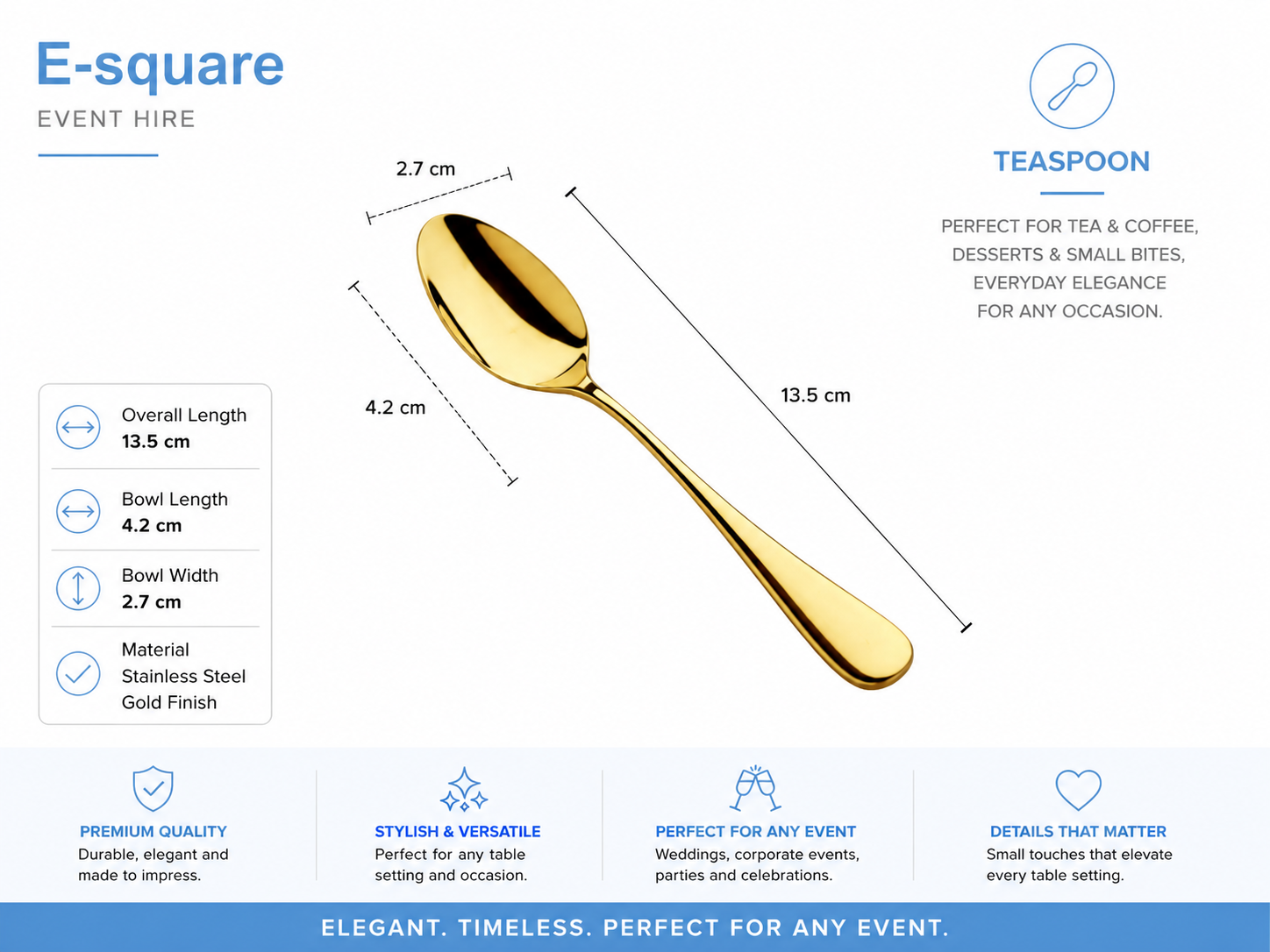 Gold Teaspoon Hire - Image 2