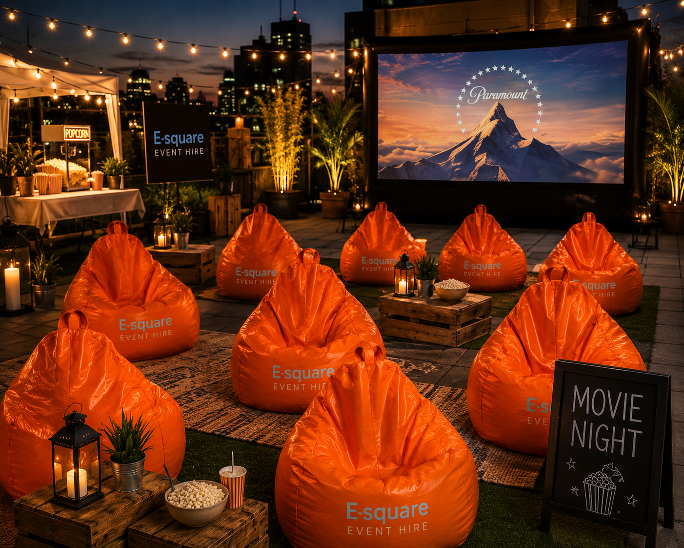 Orange Bean bag (Hire) - Image 4