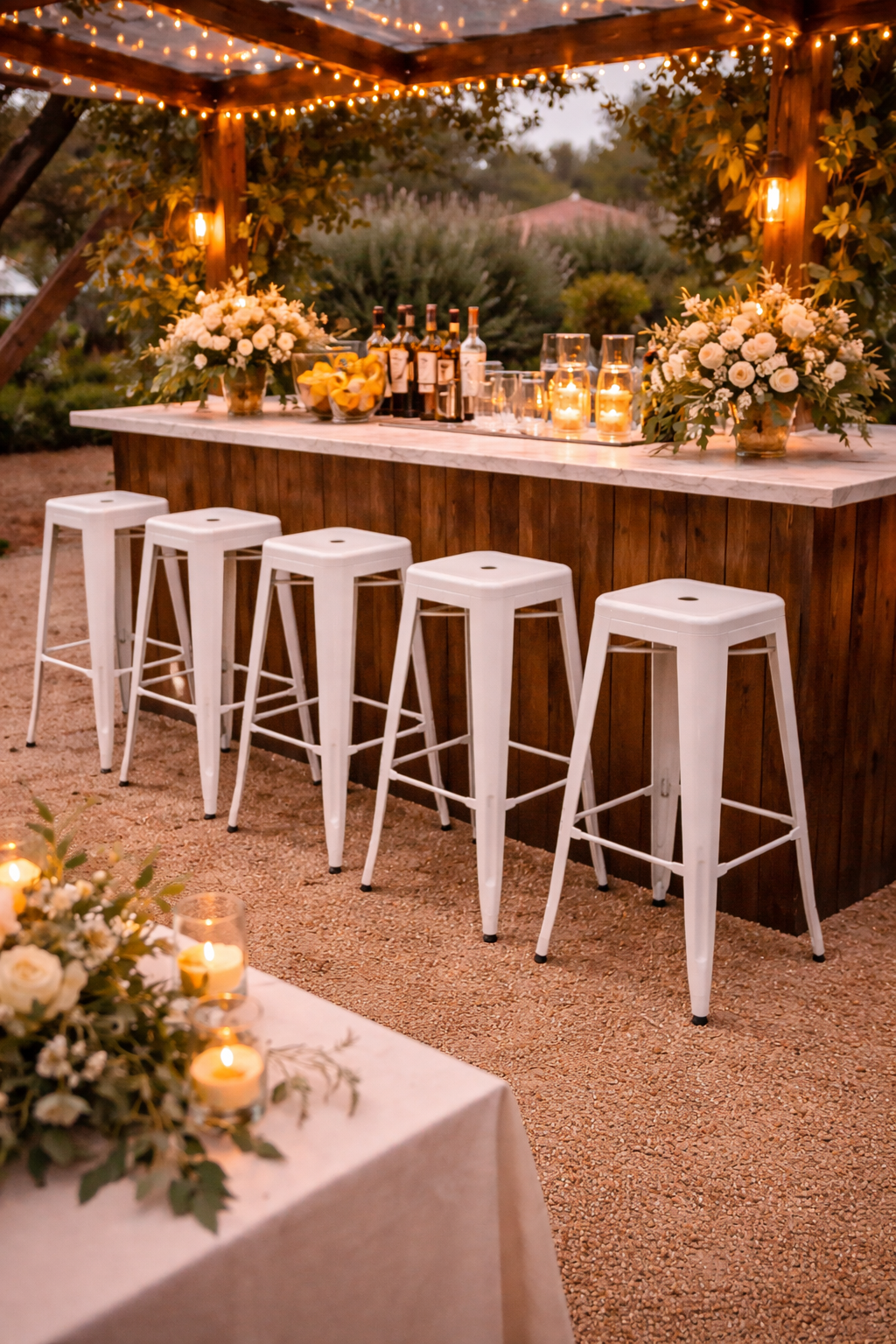 Bronx Barstool White (Hire) - Image 3
