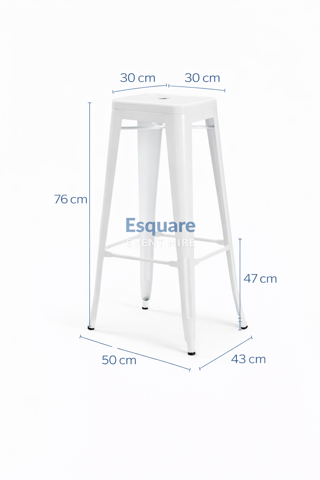Bronx Barstool White (Hire) - Image 2