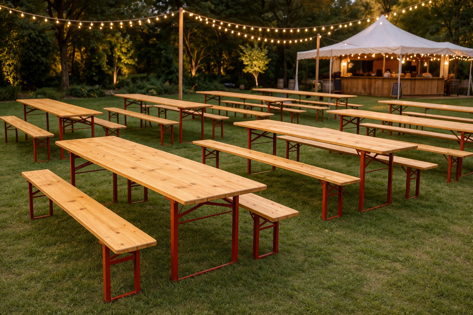 Beerfest Table and Bench Set Hire - Image 3