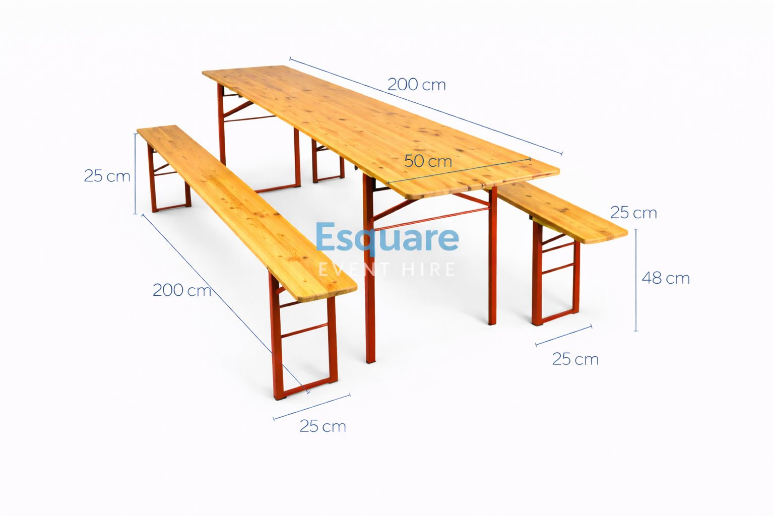 Beerfest Table and Bench Set Hire - Image 2